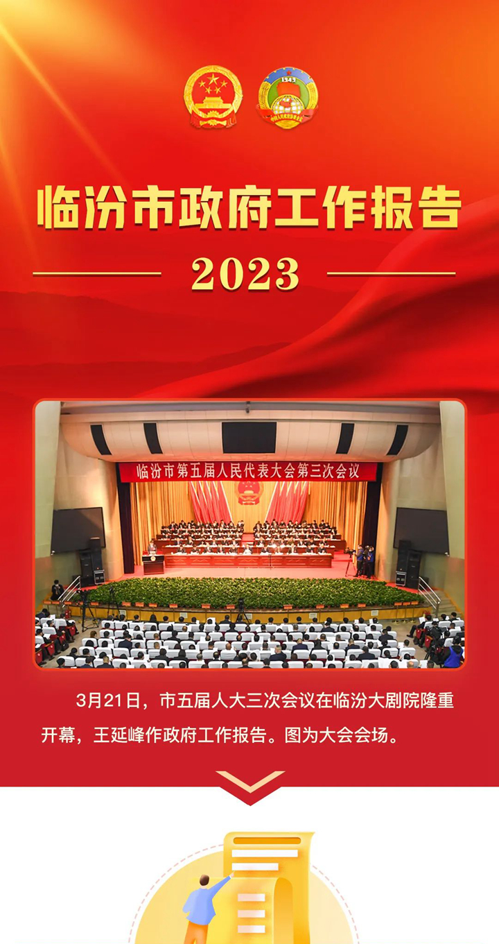 收藏！2023臨汾市政府工作報告圖解版來了！