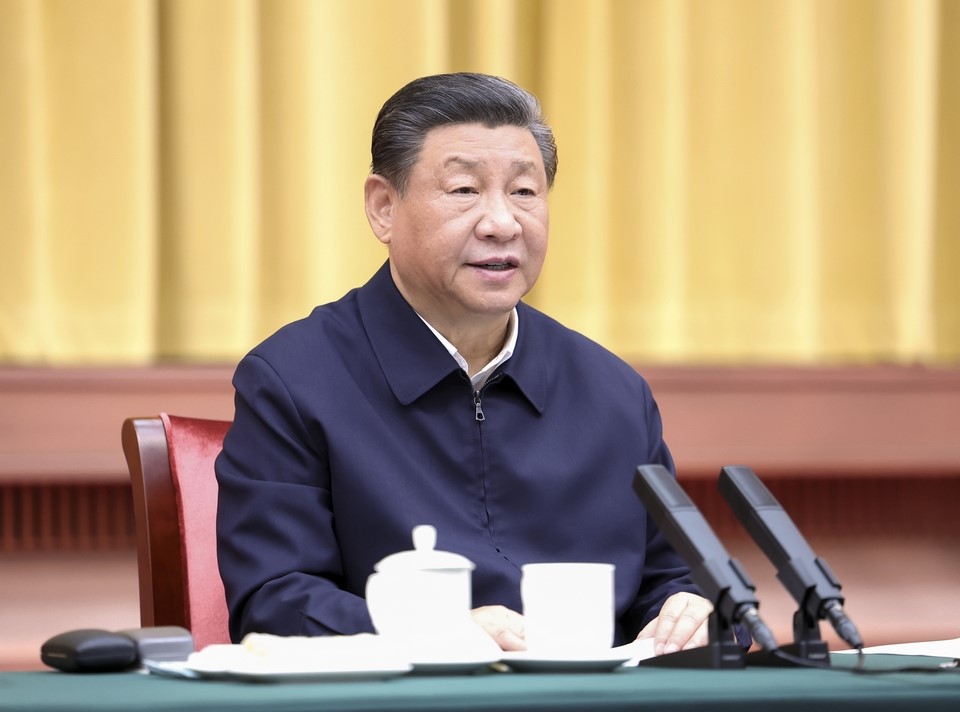 2024年3月20日下午，中共中央總書記、國家主席、中央軍委主席習近平在湖南省長沙市主持召開新時代推動中部地區(qū)崛起座談會并發(fā)表重要講話。新華社記者 鞠鵬 攝 